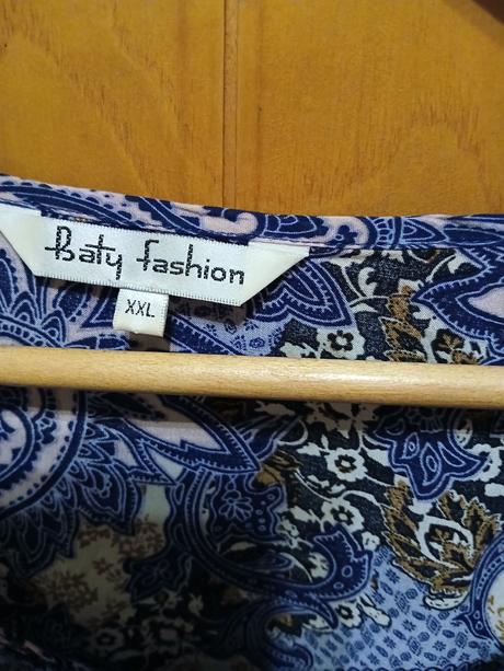 Modrá blúzka, baty fashion,xxl