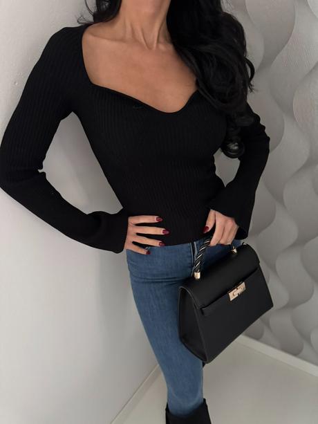 H&m - rebrový top, h&m,s