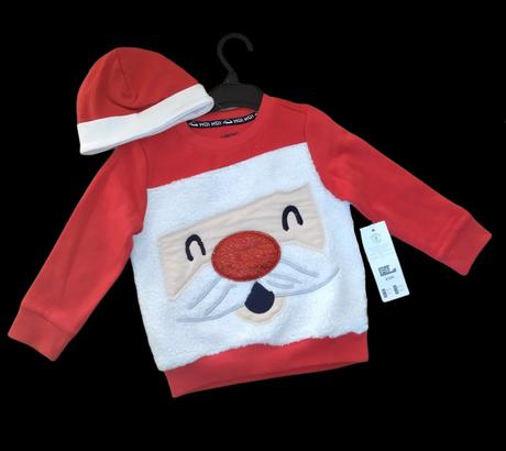 Vianočná mikina plus čiapka, 104