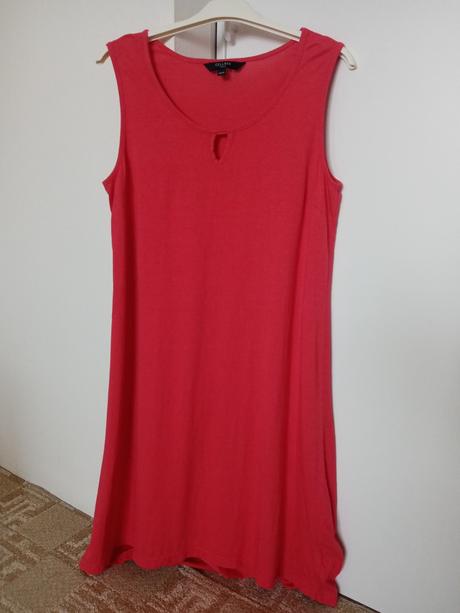 Šaty - sýto koralové, l