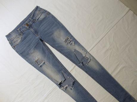 Trhané deravé slim jeansy fb sister, fishbone,xs