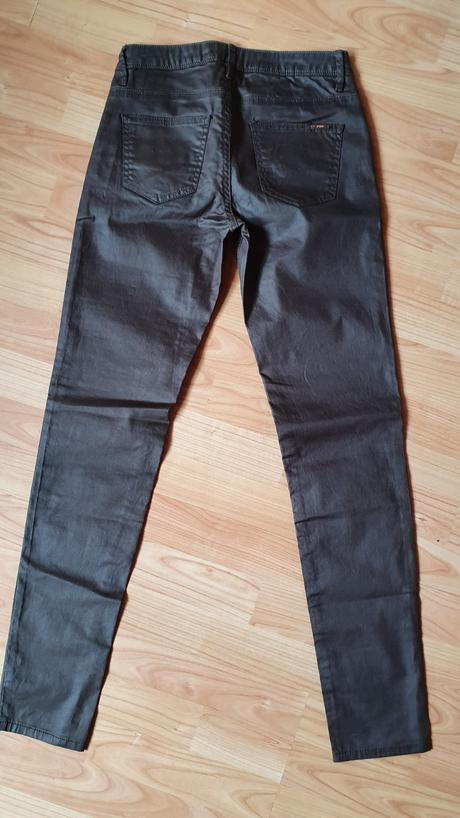 Orsay hnedé nohavice s ozdobnými zipsami 32 xs, orsay,32