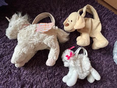 Sada 3 ks plyšových kabeliek,