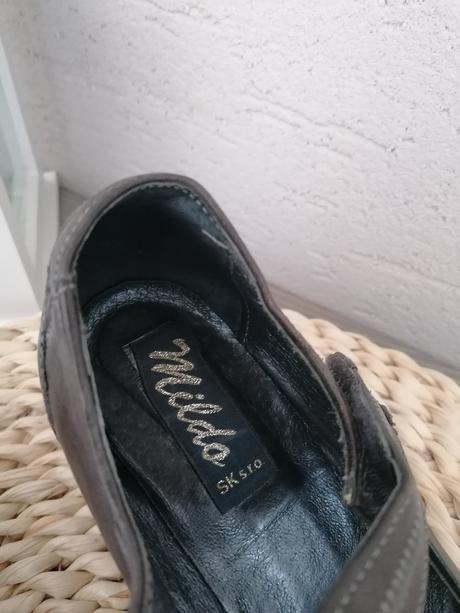 Kožené topanky 36 sede, 36