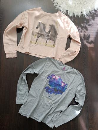 Dievčenský set mikina a tričko, h&m,158