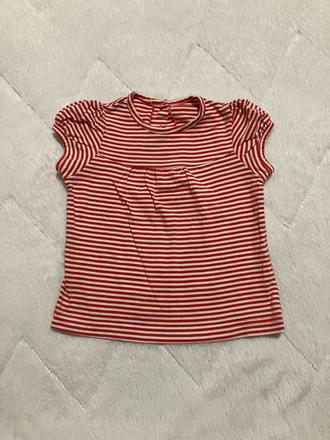 Červenobiele tričko, mothercare,80
