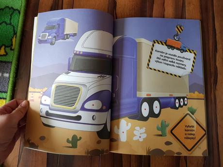 Vozidla knizka s omalovankami a nalepkami, 