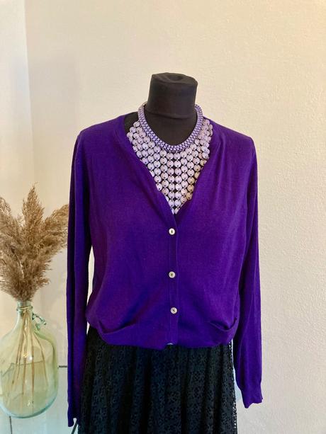 Fialový sveter, lindex,m