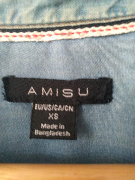 Dievčenská riflová košeľa., amisu,xs