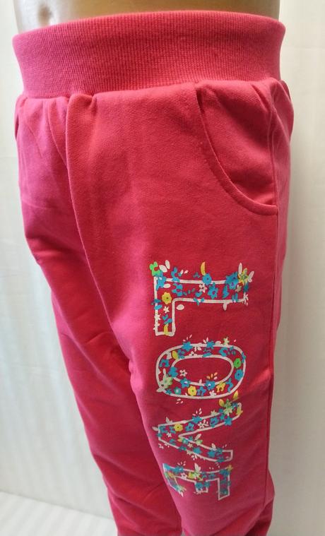 Dievčenské ružové tepláky love, n-feel, 128-134 cm, 128