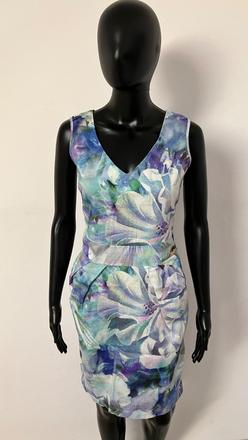 Dámske farebné kvetované šaty (40), m