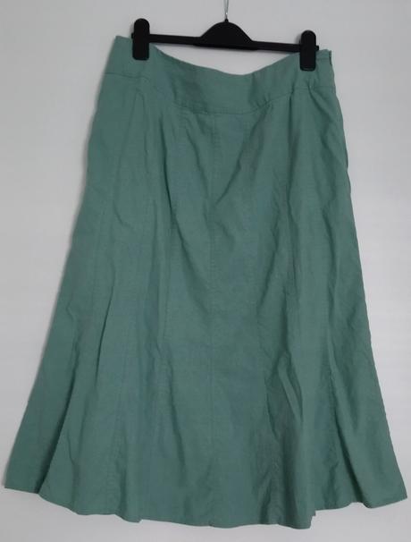 Midi sukňa s ľanom, xxl