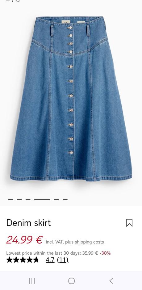 Riflová sukňa veľ.36, c&a,36