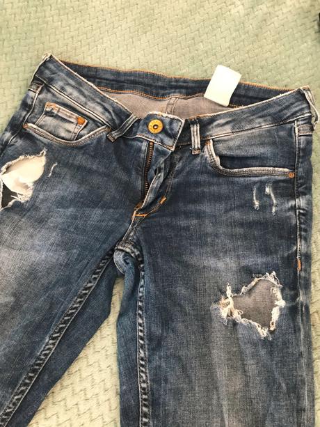 Roztrhané rifle, denim,32