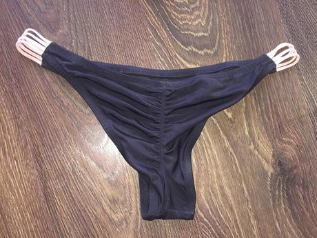 Victoria's secret cierne + kvetovane bikini, victoria's secret,l