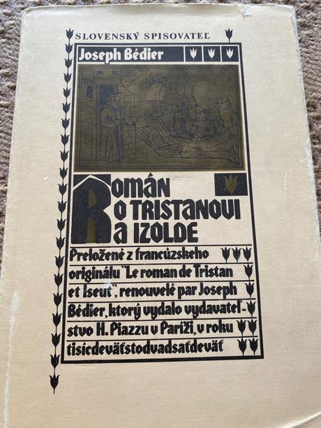 Stará retro kniha román o tristanovi a izolde,