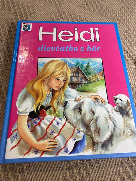 Krásna stará retro rozprávka heidi dievčatko z hôr, 