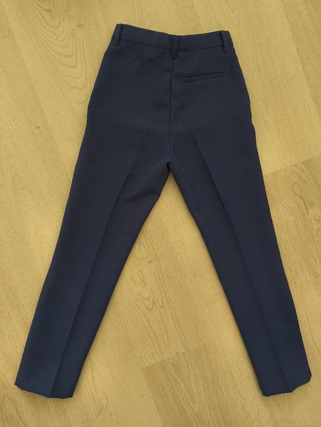 Elegantne tmavomodre nohavice 140 ako nove, h&m,140