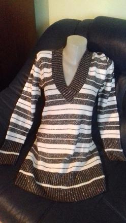 Predlzeny pulover-minisaty m-l, m