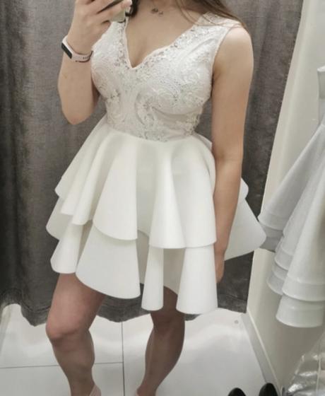 Biele šaty aj xs a m, s