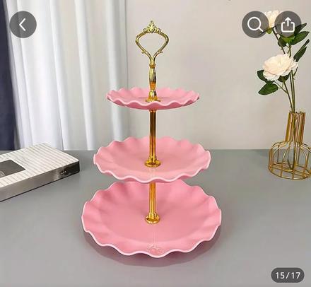 Stojan na zákusky - skladací etažér nový, 