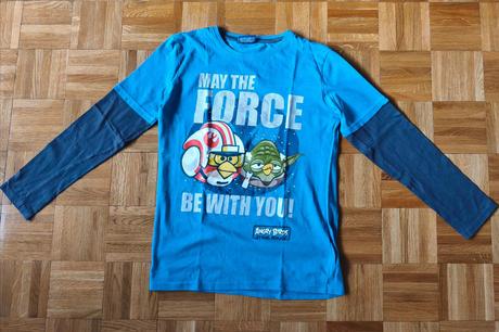 Detské tričko s dlhým rukávom angry birds, 146