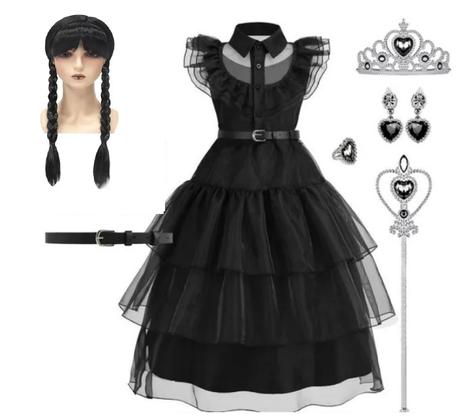 Šaty tanečný kostým wednesday 2 - 18 rokov novy,