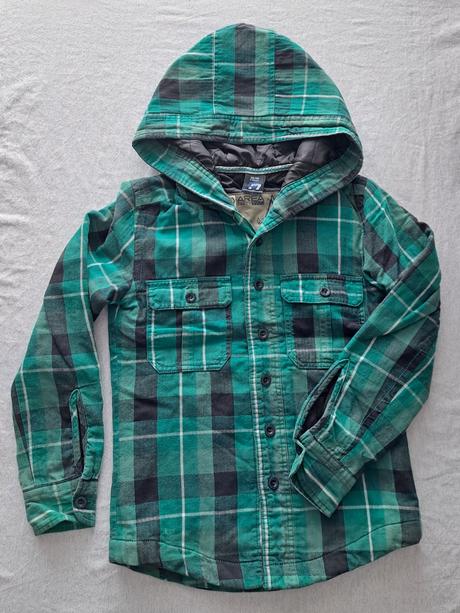 Košeľový kabátik s kapucňou 134, 134