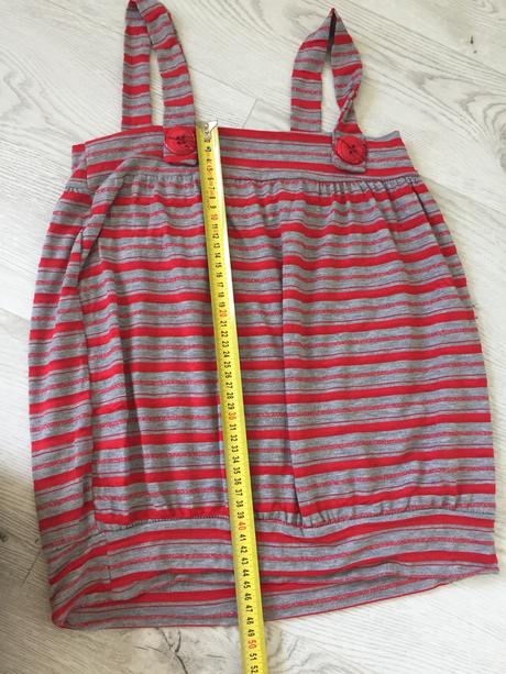 Pásikavé voľné tielko, s