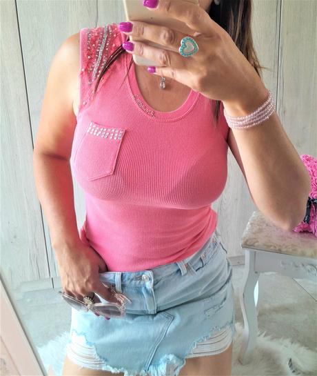 Lososový kamienkový top-s/m, s