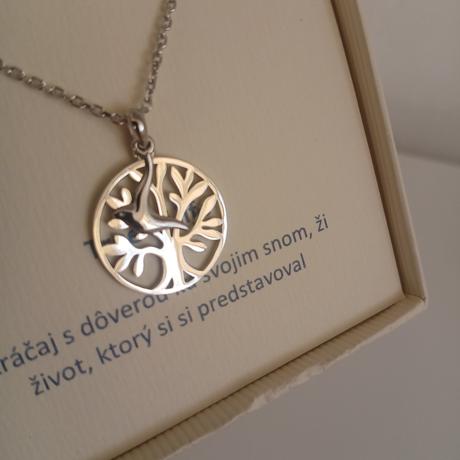 Strieborná retiazka s príveskom strom života, 