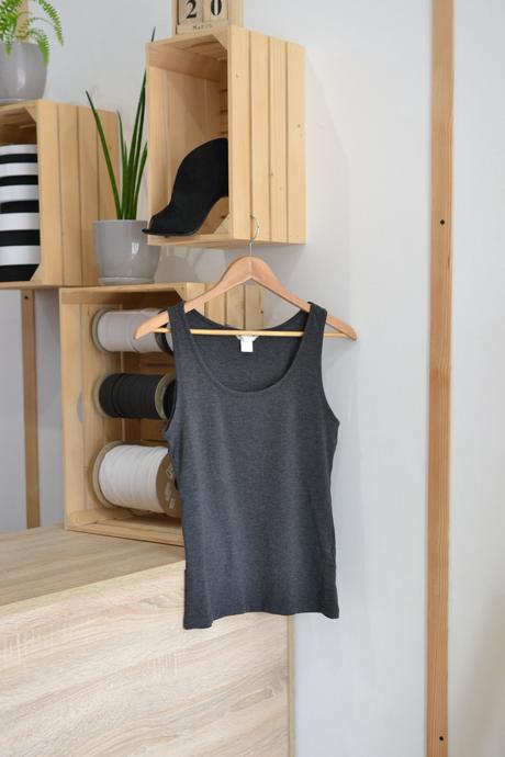 Šedé tielko m, h&m,m