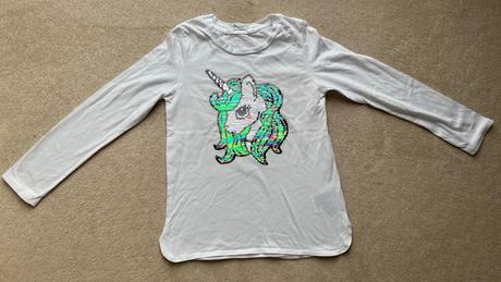 Tričko s premieňacím jednorožcom - unicorn, h&m,122