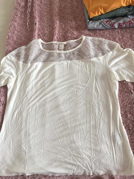 Tričko s cipkou, h&m,xl