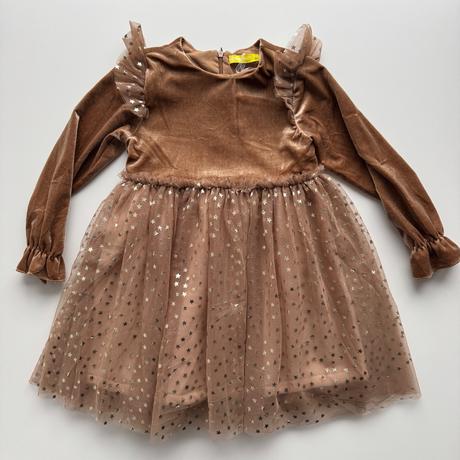 Dievčenské hrubo zateplené šaty, 104 / 110