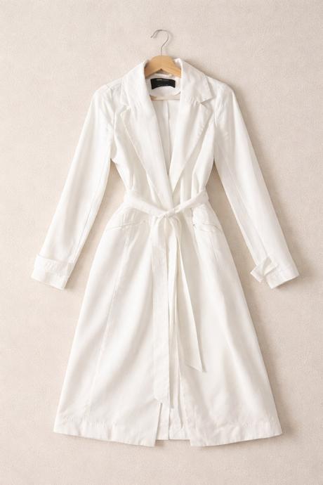 Biely trenchcoat, sinsay,s