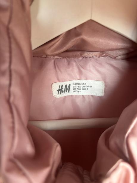 Zimna predlzena bunda hm velkost 128, h&m,128