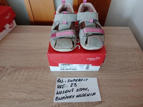 Dievčenské sandále zn.superfit veľ.23, superfit,23