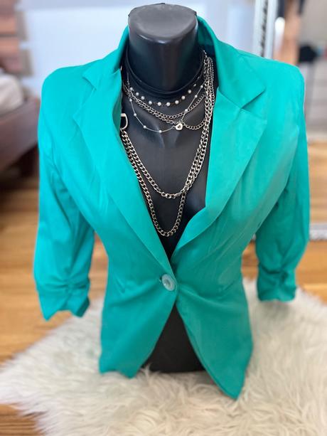 Tyrkysové sako s, s