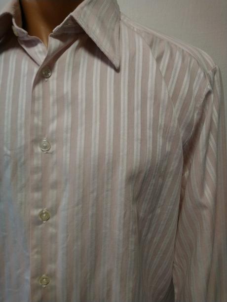 Pánska ružovo biela košeľa, kongress, l