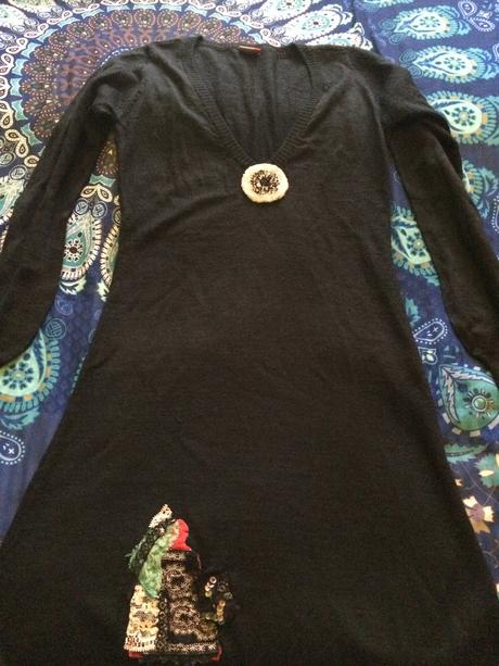 Čierne úpletové šaty na jar a jeseň, gate,s