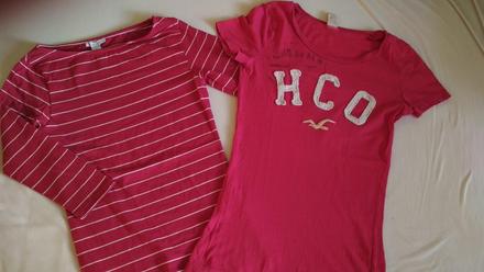 Dve jahodové tričká, hollister,164