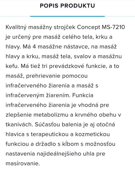 Masážny prístroj,