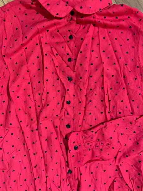 Červená košela/srdiečkovaná, m