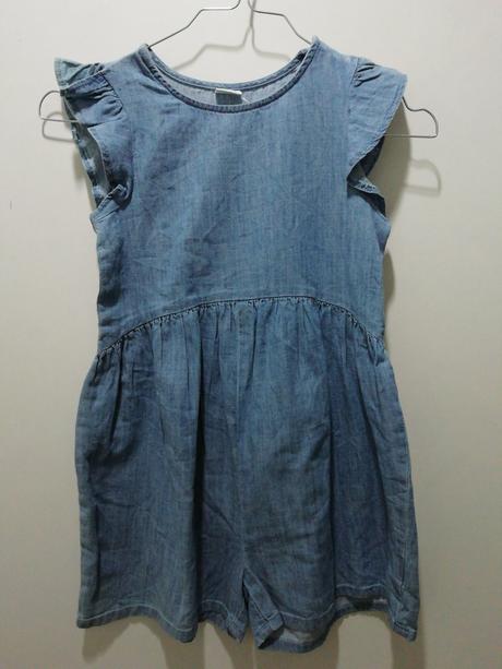 Bavlnený rifľový kraťasový overal next, next,116