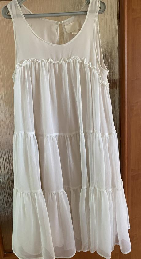 Šifónové volánové šaty h&m conscious v. 42, h&m,42