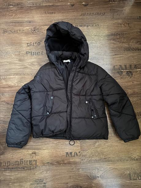 Čierna prešívaná bunda h&m 10-11r., h&m,146