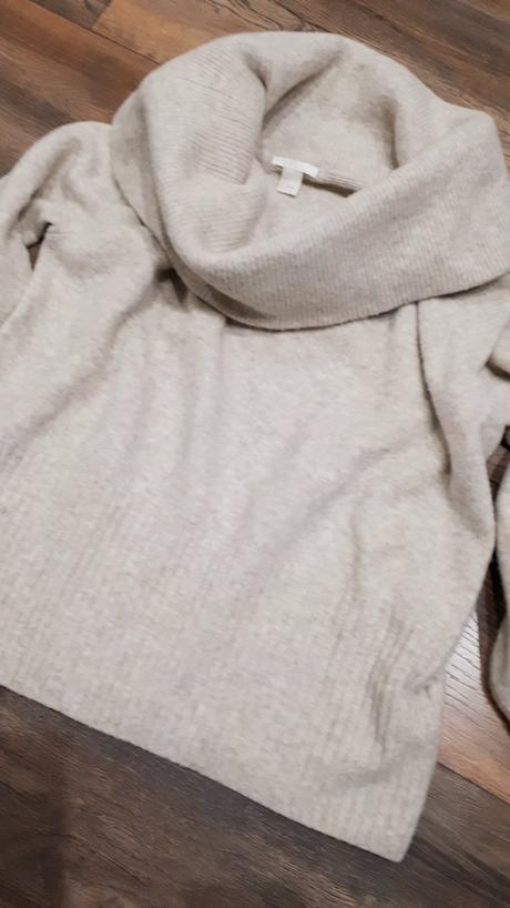 Sveter vlneny maxi rolák oversize h&m vel 40/42/44, h&m,l