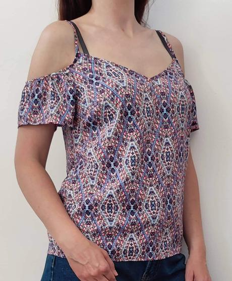 Vzorovaná blúzka papaya, papaya,m