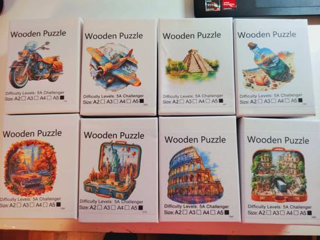 Drevené puzzle sada,